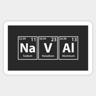 Naval (Na-V-Al) Periodic Elements Spelling Sticker